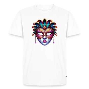 Masque du Carnaval de Venise - T-shirt Premium bio Homme - blanc - Devant - Nico (187cm)