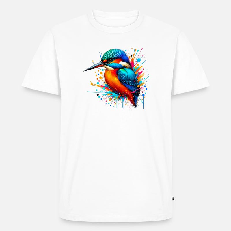 Eisvogel - Männer Premium Bio T-Shirt - Weiß