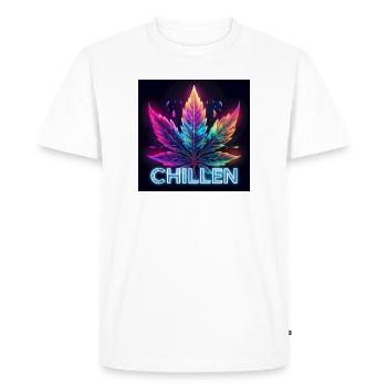 chill - Men's Premium Organic T-Shirt - white - Front - Nico (187cm)