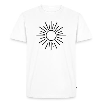 soleil stylisé - T-shirt Premium bio Homme - blanc - Devant - Nico (187cm)