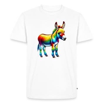 Mule âne - T-shirt Premium bio Homme - blanc - Devant - Nico (187cm)