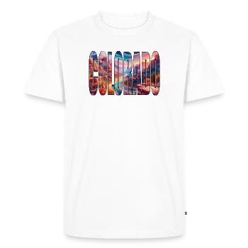 COLORADO - Men's Premium Organic T-Shirt - white - Front - Nico (187cm)