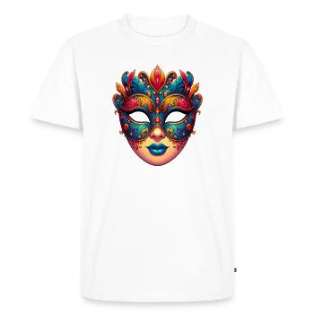 Masque du Carnaval de Venise - T-shirt Premium bio Homme - blanc - Devant - Nico (187cm)