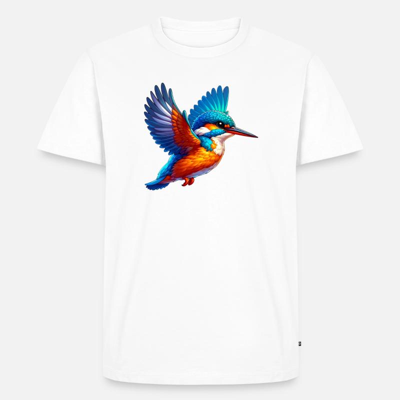 Eisvogel - Männer Premium Bio T-Shirt - Weiß