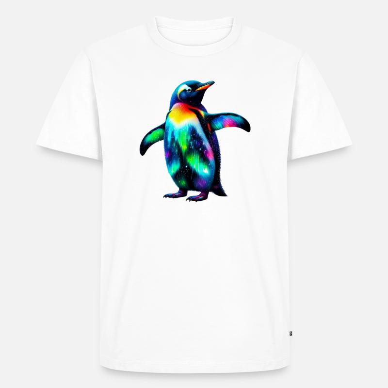 Pinguin - Männer Premium Bio T-Shirt - Weiß