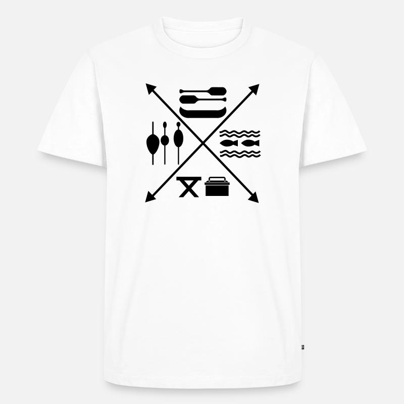 Angeln - Männer Premium Bio T-Shirt - Weiß