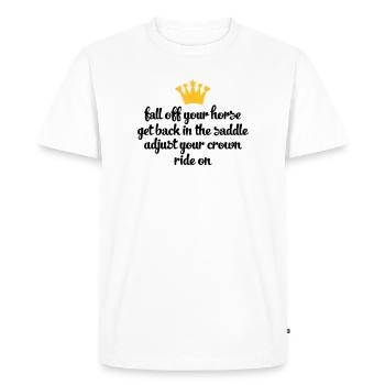 ride - Men's Premium Organic T-Shirt - white - Front - Nico (187cm)