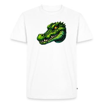 Alligator Crocodile - Men's Premium Organic T-Shirt - white - Front - Nico (187cm)