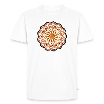 Mandala - Men's Premium Organic T-Shirt - white - Front - Nico (187cm)