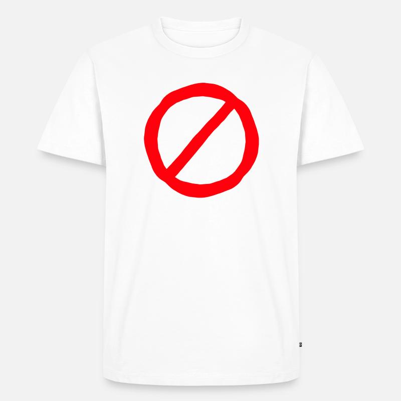 Verbotsschild comic style - Männer Premium Bio T-Shirt - Weiß