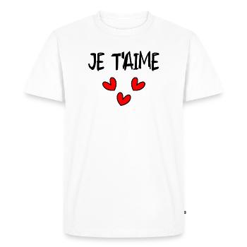 PÈRE NOËL. NOËL. JOYEUX NOËL. MERRY CHRISTMAS - T-shirt Premium bio Homme - blanc - Devant - Nico (187cm)