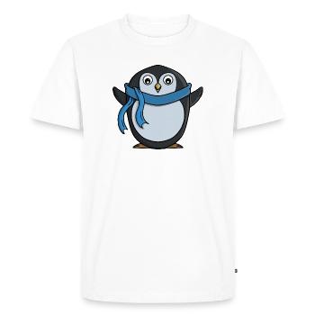 Cute Penguin - Men's Premium Organic T-Shirt - white - Front - Nico (187cm)