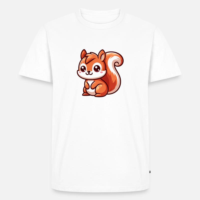 Kleines süßes Eichhörnchen - Männer Premium Bio T-Shirt - Weiß