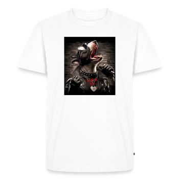 Chien Chanteur - T-shirt Premium bio Homme - blanc - Devant - Nico (187cm)