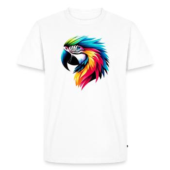 Perroquet - T-shirt Premium bio Homme - blanc - Devant - Nico (187cm)