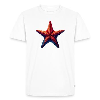 Starfish - Men's Premium Organic T-Shirt - white - Front - Nico (187cm)