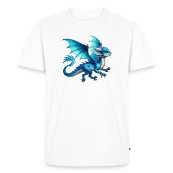 Dragon - Men's Premium Organic T-Shirt - white - Front - Nico (187cm)