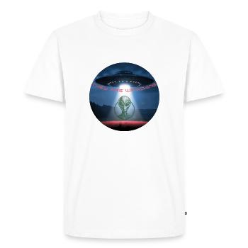 UFO They are watching. - Men's Premium Organic T-Shirt - white - Front - Nico (187cm)