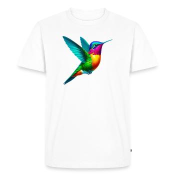 Colibri - T-shirt Premium bio Homme - blanc - Devant - Nico (187cm)