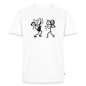 Guitariste et chanteur - T-shirt Premium bio Homme - blanc - Devant - Nico (187cm)