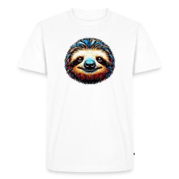 Sloth - Men's Premium Organic T-Shirt - white - Front - Nico (187cm)