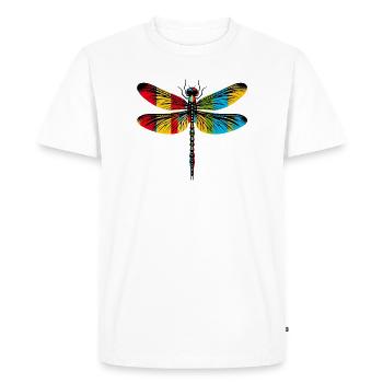 Libellule - T-shirt Premium bio Homme - blanc - Devant - Nico (187cm)