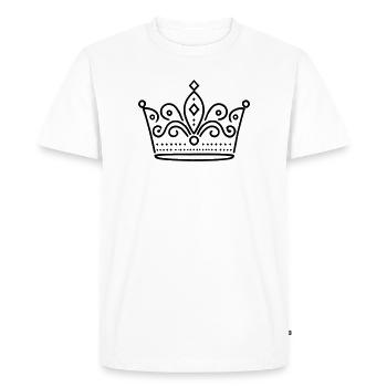 Queen/King Crown Customizable - Men's Premium Organic T-Shirt - white - Front - Nico (187cm)