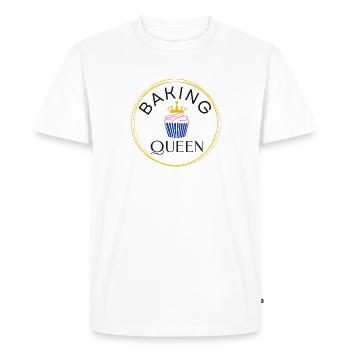Baking Queen customizable - Men's Premium Organic T-Shirt - white - Front - Nico (187cm)