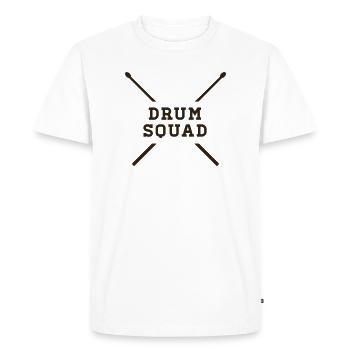 DRUM squad - Men's Premium Organic T-Shirt - white - Front - Nico (187cm)