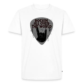 Rock’n’Roll - T-shirt Premium bio Homme - blanc - Devant - Nico (187cm)