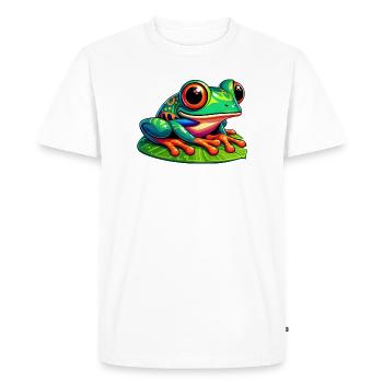 Frog - Men's Premium Organic T-Shirt - white - Front - Nico (187cm)
