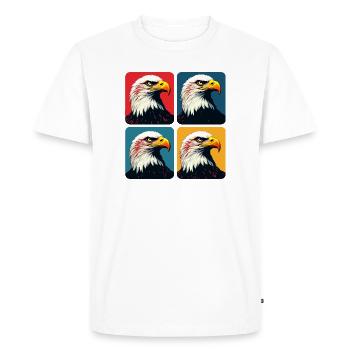 Pygargue à tête blanche - T-shirt Premium bio Homme - blanc - Devant - Nico (187cm)