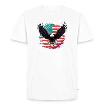 Pygargue à tête blanche - T-shirt Premium bio Homme - blanc - Devant - Nico (187cm)