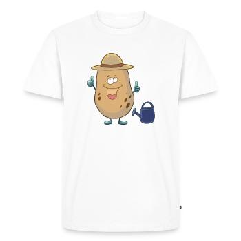 Potato Potatoes GardenHobby Gardener - Men's Premium Organic T-Shirt - white - Front - Nico (187cm)
