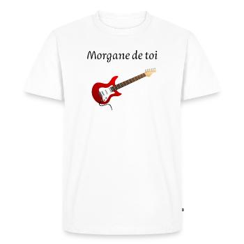 Morgane de toi - T-shirt Premium bio Homme - blanc - Devant - Nico (187cm)