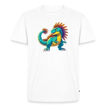 Dinosaure - T-shirt Premium bio Homme - blanc - Devant - Nico (187cm)