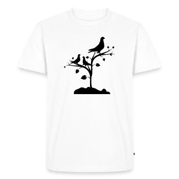 Colombes - T-shirt Premium bio Homme - blanc - Devant - Nico (187cm)