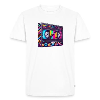 VHS et chill ? Cassette VHS des années 90 - Pure Nostalgie - T-shirt Premium bio Homme - blanc - Devant - Nico (187cm)
