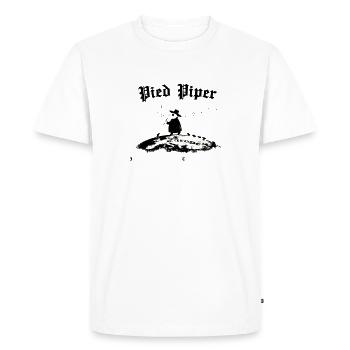 Joueur de flûte (Black Death VI) - T-shirt Premium bio Homme - blanc - Devant - Nico (187cm)