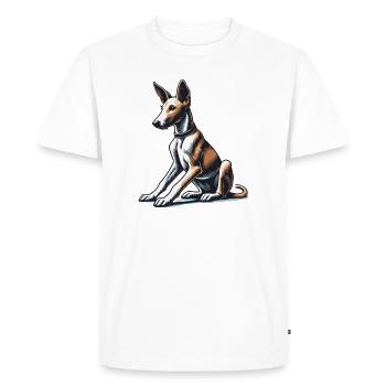 Podengo Português - Men's Premium Organic T-Shirt - white - Front - Nico (187cm)