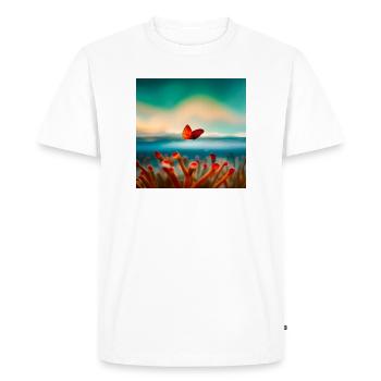 Coral Butterfly - Men's Premium Organic T-Shirt - white - Front - Nico (187cm)