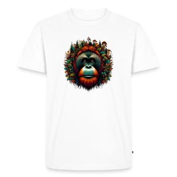 Orang-outan Singe Orang-outan - T-shirt Premium bio Homme - blanc - Devant - Nico (187cm)