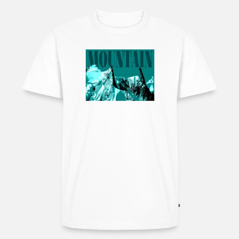 Abstrakter eisiger Berg - Männer Premium Bio T-Shirt - Weiß