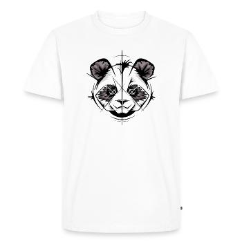 Panda Drawing Tattoo Sketch Comic Cartoon Koala - Men's Premium Organic T-Shirt - white - Front - Nico (187cm)