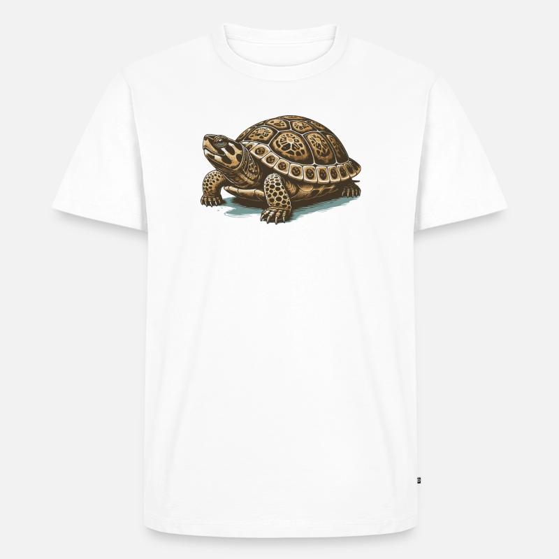 Schildkröte - Männer Premium Bio T-Shirt - Weiß