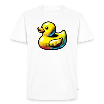 Caneton Canard Canard Canard - T-shirt Premium bio Homme - blanc - Devant - Nico (187cm)