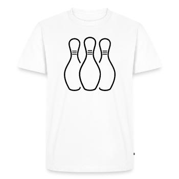Croquis de quilles de bowling - T-shirt Premium bio Homme - blanc - Devant - Nico (187cm)