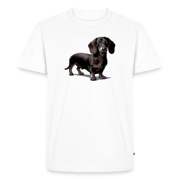 Teckel - T-shirt Premium bio Homme - blanc - Devant - Nico (187cm)