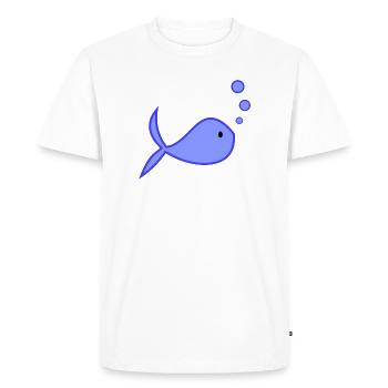 FISH. MEMORY. SARDINE. APRIL FOOL. SEA - Men's Premium Organic T-Shirt - white - Front - Nico (187cm)