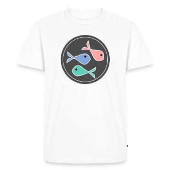 FISH. SARDINE. APRIL FOOL. SEA. OCEAN - Men's Premium Organic T-Shirt - white - Front - Nico (187cm)